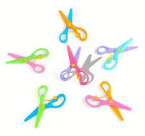 cute colorful labor saving safety scissors students diy - Temu