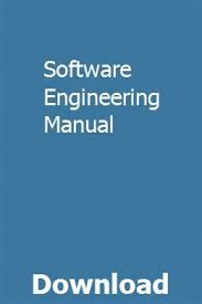 Software Engineering Manual Owners Manuals Student Guide Manual