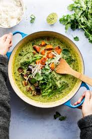 Prepare the green curry paste. Vegan Thai Green Curry Lazy Cat Kitchen