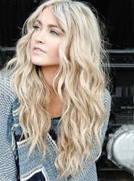 Cute long golden brown beachy wavy hairstyle for girls. Long Wavy Blonde Human Hair Lace Front Wigs Edw2076