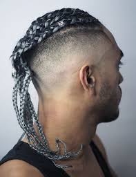 Brushed back hair with mid skin fade. Braids For Men The Newest Trend Taking The World By Storm Architecture Design Competitions Aggregator