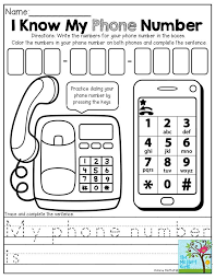 Telephone Number Practice Preschool Learning Kindergarten Prep Kids Education