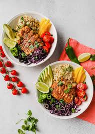 These fish tacos are simply made in one pan with a super simple slaw, the best and easiest sauce, and tortillas of your choice. Fish Taco Bowls Keto Paleo Whole30 Peace Love And Low Carb