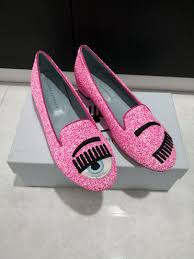 Great savings & free delivery / collection on many items. Chiara Ferragni Pink Glitter Flats Brand New Women S Fashion Shoes Flats Sandals On Carousell