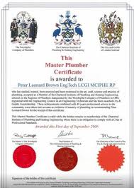 Master Plumber Certificate Plumber Workforce Development Arts And Crafts