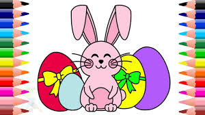 Collection of coloring pages with rabbit and bunny for children, 100 images cute bunny easter bunny with an egg. How To Draw And Color Easter Bunny With Eggs Colouring Pages For Kids Youtube