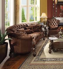 Two players can sit on the sofa and gain energy. Buy Acme Versailles 52080 Oval Sofa In Brown Cherry Oak Soft Velvet Online