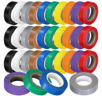 YICHUHAOXI 3/4 in. x 65 ft. Electrical Tape Rainbow Colored Waterproof PVC  Insulation Supplies 50-Pack M506PH527F322