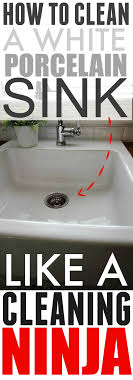 Use a soft cleaning sponge to wipe out the interior of your porcelain sink. How To Clean A White Porcelain Sink The Creek Line House