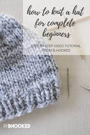 Easy Knit Hat How To Knit A Hat For Complete Beginners Easy Knit Hat Beginner Knitting Projects Knitting Patterns Free Beginner