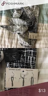 Black And White Boutique Final Bnwt Buckle Skinny Scarf Boutique Skinny Scarves Scarf Accessory Buckle