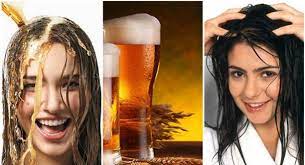 Wet your hair, and pour through wet hair. This Is What Happens When You Apply Dark Beer To Your Hair