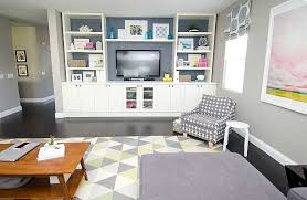 Ikea Diy Built In Hack Using Ikea Cabinets And Shelves Ikea Built In Living Room Entertainment Ikea Living Room