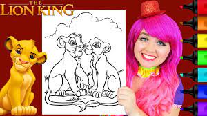 Color sweet simba and nala or one of the other the lion king coloring pages in this section. Coloring The Lion King Simba Nala Disney Coloring Page Prismacolor Markers Kimmi The Clown Youtube