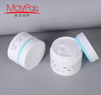 New Style Empty Plastic PCR 100g 200g PP Double Wall Cosmetic Packaging  Scrub Body Face Cream Jar With Spoon – Maypak
