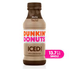 A single espresso shot from dunkin donuts contains 75 mg of caffeine. Dunkin Donuts Mocha Iced Coffee Bottle 13 7 Fl Oz Walmart Com Walmart Com