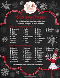 You and tootsie work hard, but you really love to have fun whenever you can. Find Your Scout Elf Name The Elf On The Shelf