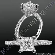 High Spirited Diamond Encrusted Unique Petite Engagement Ring Nw6004 Blooming Beauty Unique Petite Engagement Ring Unique Engagement Rings Engagement Rings