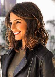 Best Quality Elegant Middle Length Wavy Human Hair Lace Front Cheap Wigs 16 Inches Cabello Castano Medio Cabello Mediano Cabello Corto Ondulado Mujer