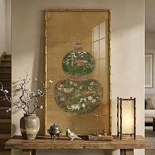 Amazon.com: HongFengtang Chinese Rice Paper Print China Flower And Bird Bamboo Frame 19.5 X 35.8 Inches (A)