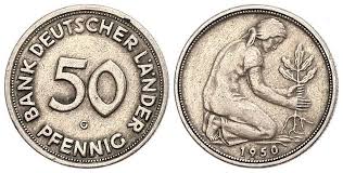 Diese sollten erst 1950 bzw. Munze 50 Pfennig Deutsche Demokratische Republik 1949 1990 Geschichte Der Bundesrepublik Deutschland 1949 1990 Kupfer Nickel 1968 Preis