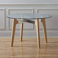 Ikea magiker coffee table glass top clear white rubber cushion pad part round. Modern Round Dining Tables West Elm Ikea And More Apartment Therapy