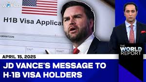 Video | H1B Visa News | JD Vance's Message To H-1B Visa Holders