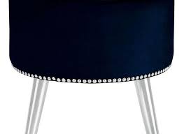 Check spelling or type a new query. Annalise Navy Blue Velvet Ottoman