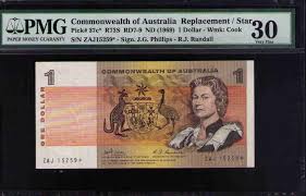 Commonwealth Of Australia Star Note Pick 37c R73s 1969 1 Phillips Ran Pmg 30 Vf Notas 1
