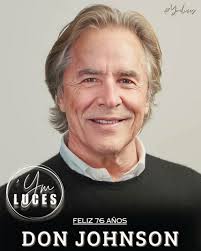 Happy 75th Birthday Don Wayne Johnson (born December 15, 1949). He is an  American actor and singer-songwriter. He played the role of James "Sonny"  Crockett in the 1980s television series Miami Vice,