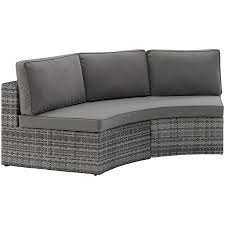 See more ideas about curved patio, patio, backyard. Crosley Catalina Outdoor Wicker Curved Patio Sectional Sofa In Gray Co7120 Gy