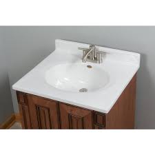 D vanity in gloss white with integrated vanity top in white with white sink and mirror. Imperial Vs2519spw Bathroom Vanity Top With Recessed Center Oval Bowl 25 Inch Wide By 19 Inch