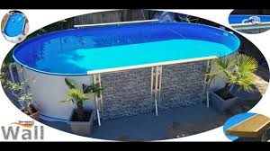 Freistehender Ovalpool Ohne Bodenplatte Und Stutzwand Aus Beton Aufstell Ovaler Pool Stutzwand Ovalpool