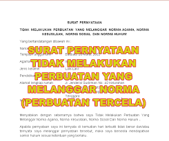 Makanya dalam dunia perdokumenan dan surat menyurat. Surat Pernyataan Tidak Melakukan Perbuatan Yang Melanggar Norma Format Administrasi Desa