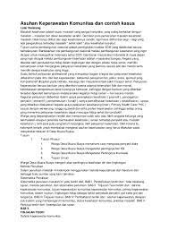 Tanggung jawab utama perawat komunitas dalam pengendalian penyakit menular di masyarakat adalah. Asuhan Keperawatan Komunitas Dan Contoh Kasus