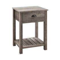 Perfect in pairs on either side of a bed or sofa, this pretty gray fir wood piece boasts lots of storage and will instantly refresh traditional and transitional. W9ointfwavoasm