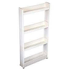 Oypla 4 Tier Slide Out Kitchen Bathroom Storage Tower Shelf Organiser Bathroom Storage Tower Bathroom Shelving Unit Kitchen Shelves