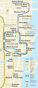 Metromover Stations Miami Dade County Miami System Map Station