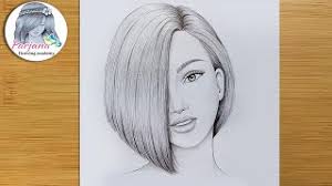 In the same way that we are uncontrollably disgusted with the sight of an obese person our lizard hindbrains make a split second judgment against women with dyed hair because unnatural looking hair whether its short falling out. Short Hair Girl Drawing With Pencil For Beginners