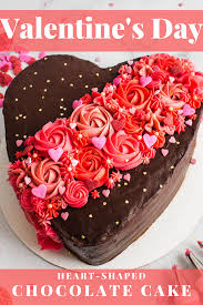 Valentine S Day Chocolate Cake Tutorial Flour Floral