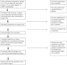 flow chart of inclusion and exclusion of participants to the