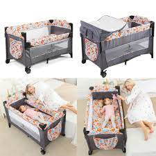 Buy Bedside Sleeping Crib Adjustable Baby Next To Me Bed Foldable Travel Cot Sleeper Online In Panama 284172199269