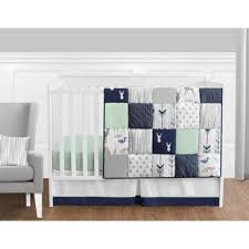 Featuring our modern farmhouse plaid crib rail cover, navy classic stripe sheet, modern crosshatch skirt, and ivory faux fur baby blanket, this blue plaid crib bedding set is made with love in the usa. Farmhouse Rustic 6 Piece Set Crib Bedding Sets Birch Lane