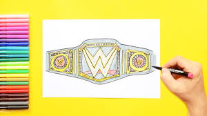 Here's a coloring page of the belt for which wrestlers beat each other black and blue. How To Draw Wwe Championship Belt Youtube