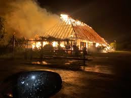 When crews arrived on the scene they discovered a vigorous surface fire powered by high winds. Watch Lightning Strike Causes Massive Fire At Thandana Wedding And Conference Venue Northern Natal News