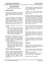 Kanun tanah negara), is a malaysian laws which enacted to amend and consolidate the laws relating to land and land tenure, the registration of title to land and of dealings therewith and the collection of revenue therefrom within the states of johore, kedah. Land Titles And Deeds Reviewer Real Property Deed
