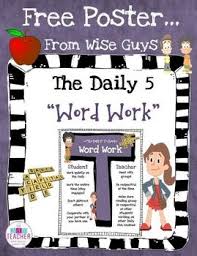 Daily 5 Word Work Chart Poster Word Work Word Work