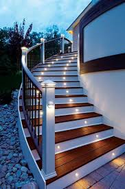 Curved Stairs Trex Outdoor Stairs Stairway Lighting Stair Lights