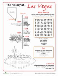 From casinos to shopping and all the nightclubs in between, there is always something to do in vegas. History Of Las Vegas Worksheet Education Com