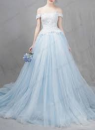 Beautiful Princess Tulle Blue Wedding Dress Blue Ball Gowns Ball Gowns Wedding Ball Gowns